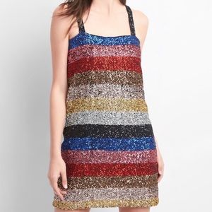 Gap Sequin Crazy Stripe Dress